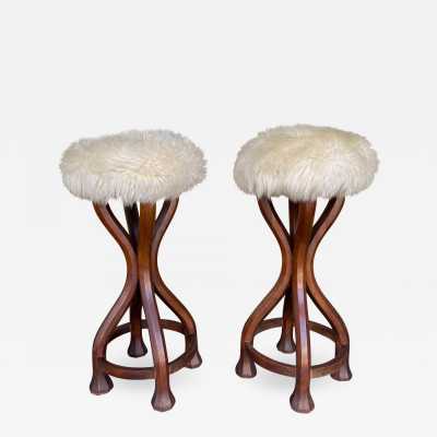 sheep wood stool Italy 1960 1970