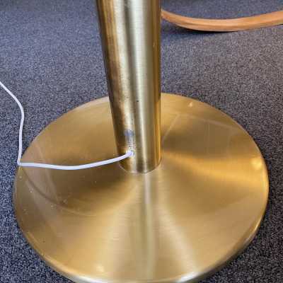 Brass and opaline P428 floor lamp by Pia Guidetti Crippa for LUCI. Italy 1970