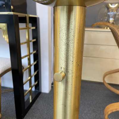 Brass and opaline P428 floor lamp by Pia Guidetti Crippa for LUCI. Italy 1970