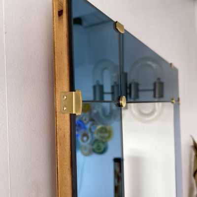 blue mirror crystal art fontana arte italy 1960 1950