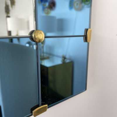 blue mirror crystal art fontana arte italy 1960 1950