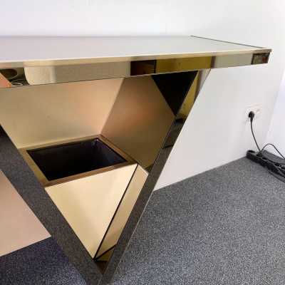 console mirror brass nazaret romeo rega italy 1970