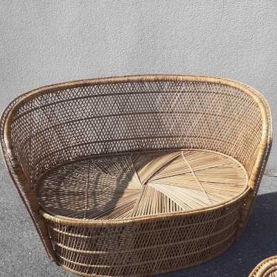 Rattan bench