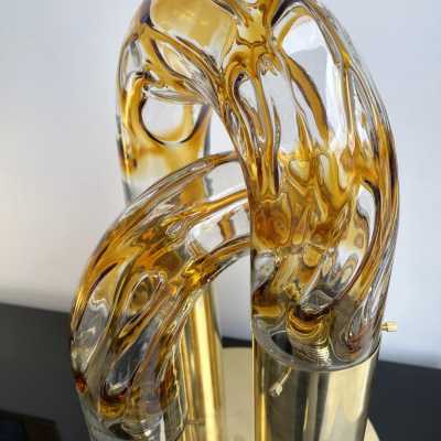 lamp brass murano glass aldo carlo nason mazzega italy 1970