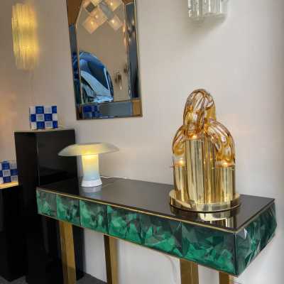 lamp brass murano glass aldo carlo nason mazzega italy 1970