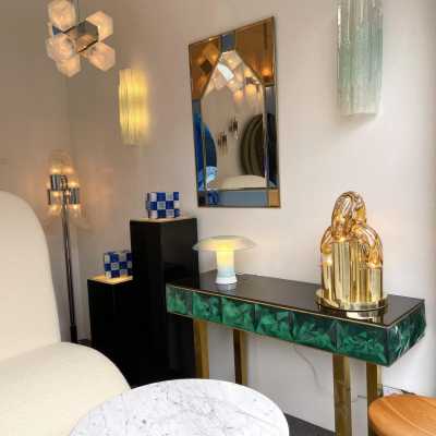 lamp brass murano glass aldo carlo nason mazzega italy 1970