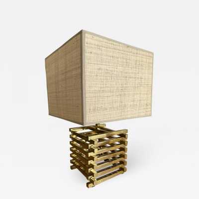 Sciolari brass cage lamp Italy 1970