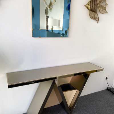 console mirror brass nazaret romeo rega italy 1970