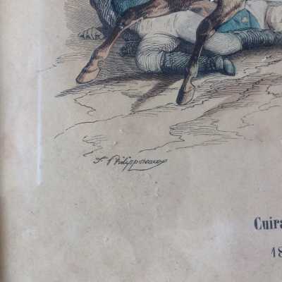 Napoleon engraving "cuirassier 1812"