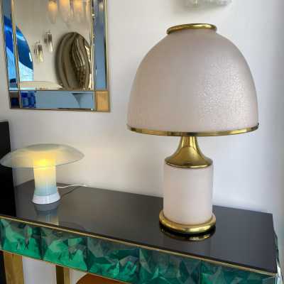 Murano glass lamp brass la murrina 1970