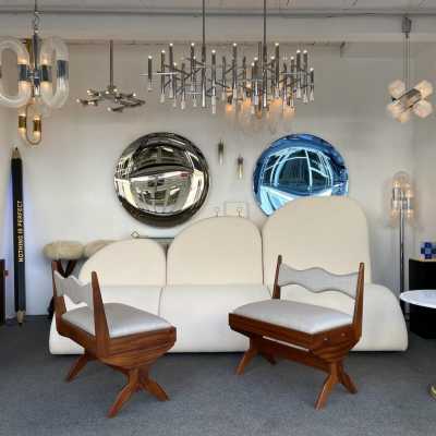 wood compass armchairs pierre jeanneret jean royère italy 1960 gio ponti
