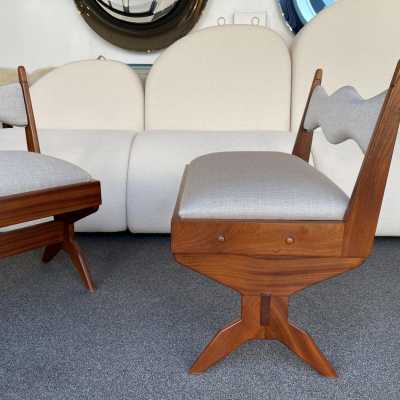 wood compass armchairs pierre jeanneret jean royère italy 1960 gio ponti