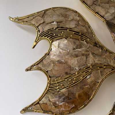 wall light pair brass richard isabelle faure maison honoré paris france 1970 1980