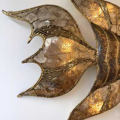 wall light pair brass richard isabelle faure maison honoré paris france 1970 1980