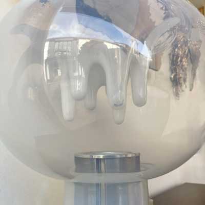 lamp murano glass metal toni zuccheri veart italy 1970