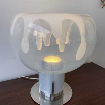 lamp murano glass metal toni zuccheri veart italy 1970