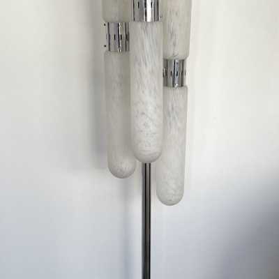 Floor lamp murano glass tube metal mazzega carlo nason italy 1970