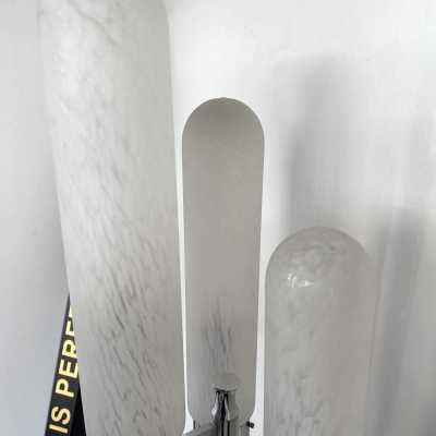 Floor lamp murano glass tube metal mazzega carlo nason italy 1970
