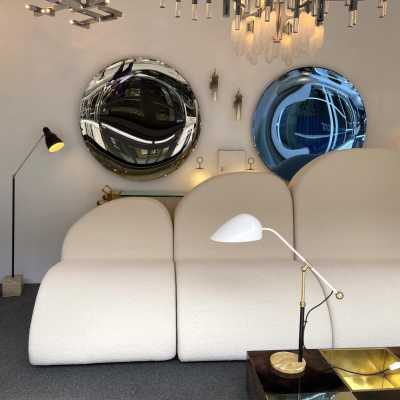 floor lamp reading metal brass 1950s 1960s stilnovo