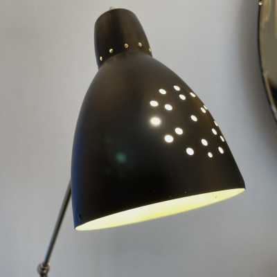 floor lamp reading metal brass 1950s 1960s stilnovo