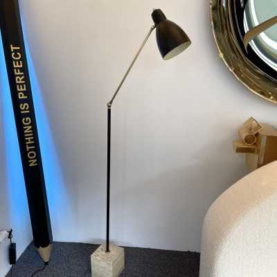 floor lamp reading metal brass 1950s 1960s stilnovo