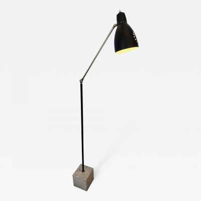 floor lamp reading metal brass 1950s 1960s stilnovo