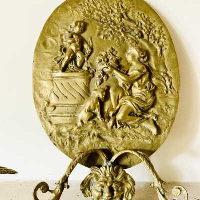 Oval bronze wall lamp "Bouquet to love"