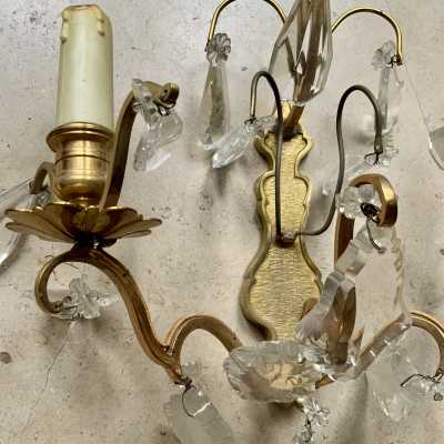 Gilded bronze tassel wall lights