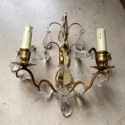 Gilded bronze tassel wall lights