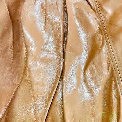 Leather and wood lounge