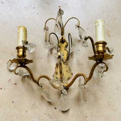 Gilded bronze tassel wall lights