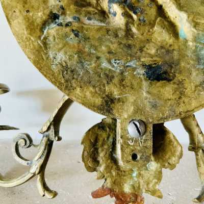 Oval bronze wall lamp "Bouquet to love"