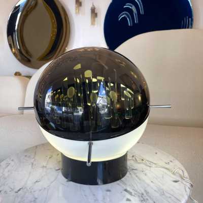 space age plexiglass lamp gaetano missaglia italy 1970