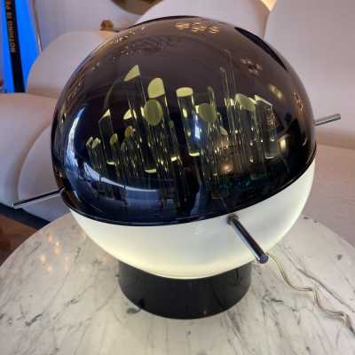 space age plexiglass lamp gaetano missaglia italy 1970