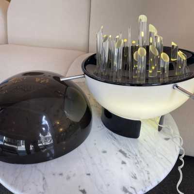 space age plexiglass lamp gaetano missaglia italy 1970