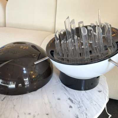 space age plexiglass lamp gaetano missaglia italy 1970