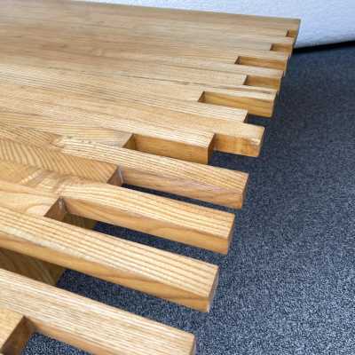wooden coffee table giovanni michlucci italy 1960 1970