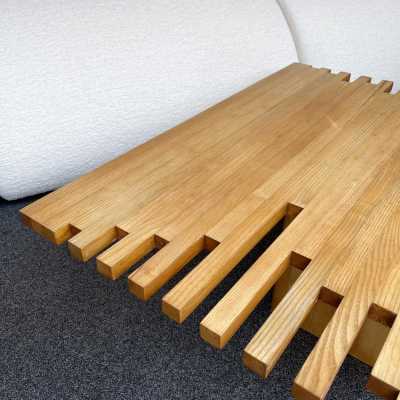 wooden coffee table giovanni michlucci italy 1960 1970
