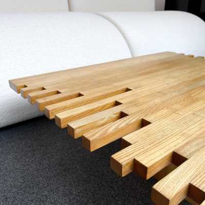 wooden coffee table giovanni michlucci italy 1960 1970