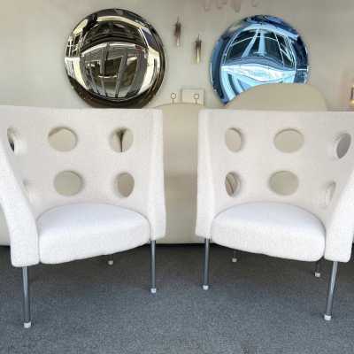 armchairs loop pile fabrics paolo rizzatto italy contemporary 1980 1990