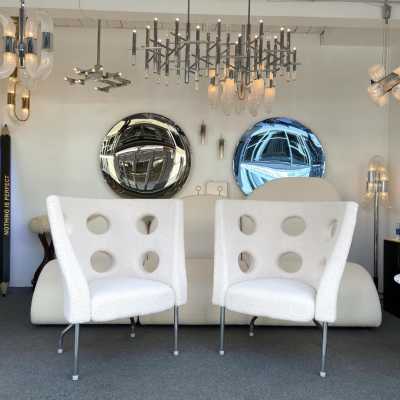 armchairs loop pile fabrics paolo rizzatto italy contemporary 1980 1990
