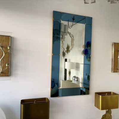 wall lights pair wood brass glass pietro chiesa italy 1950 1940