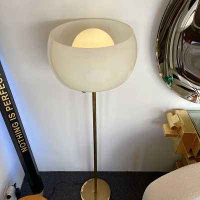 Floor lamp Clitunno Vico Magistretti Artemide brass Murano glass Italy 1960 1970