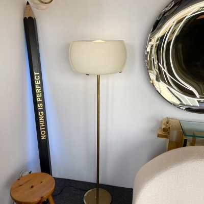 Floor lamp Clitunno Vico Magistretti Artemide brass Murano glass Italy 1960 1970