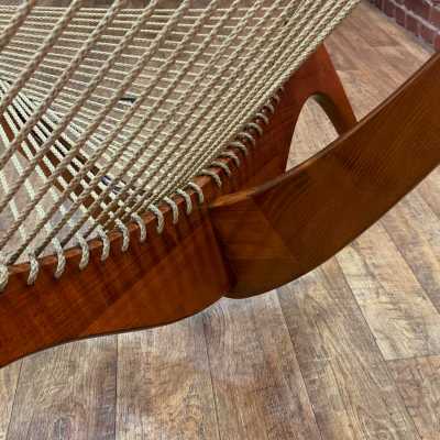 Jorgen Hovelskov Harp chair or Harp chair rope and wood chair
