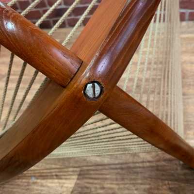 Jorgen Hovelskov Harp chair or Harp chair rope and wood chair