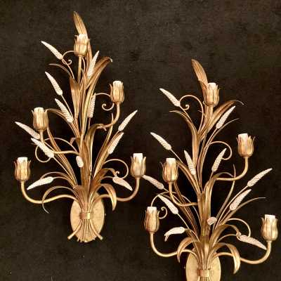 Wall lamp, light, golden,