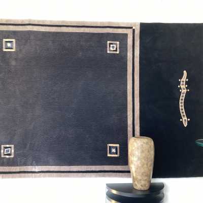 Christian Duc_tapis "Carré d'as"_TOULEMONDE BOCHART_circa:1980