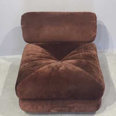 low chair-italy-suede-brown-brown-70s