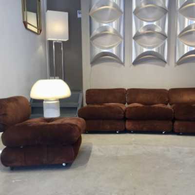 low chair-italy-suede-brown-brown-70s